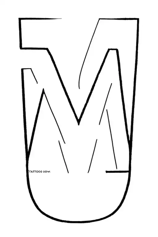 Black M M Letter