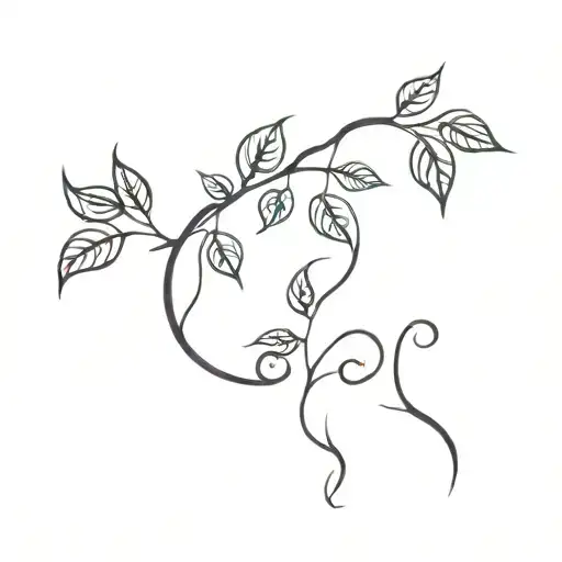 A Vine With Leafs That Wraps Up The Legs But The Vine And Leafs Are Bones