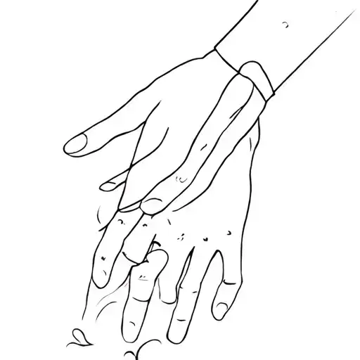 Hand Of A Father And A Girl