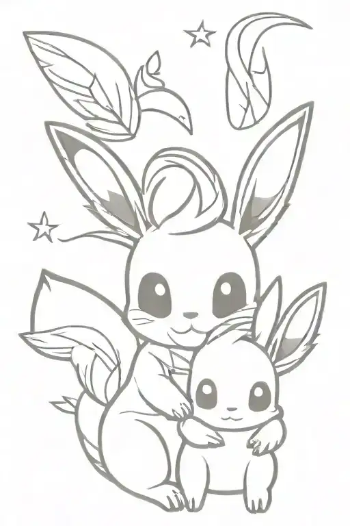 Eevee Holding Stitch Holding The Word