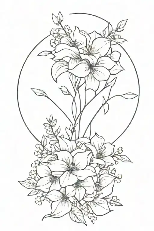 Flower Bouquet With Quote Intertwined