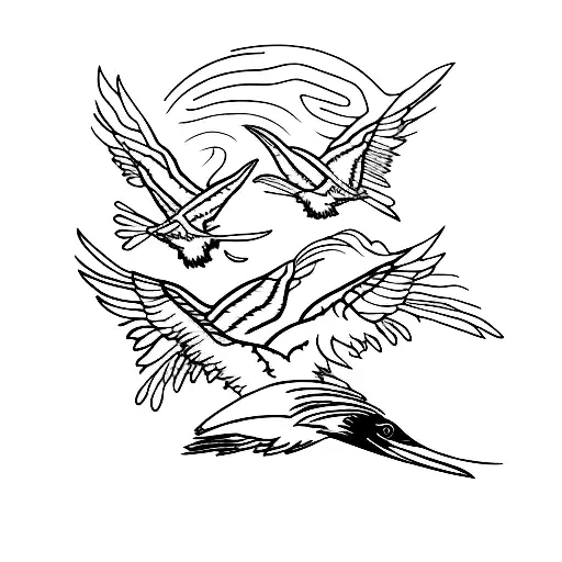 Ravens Flying In Different Directions