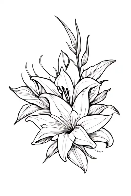 Tiger And Lily Flower