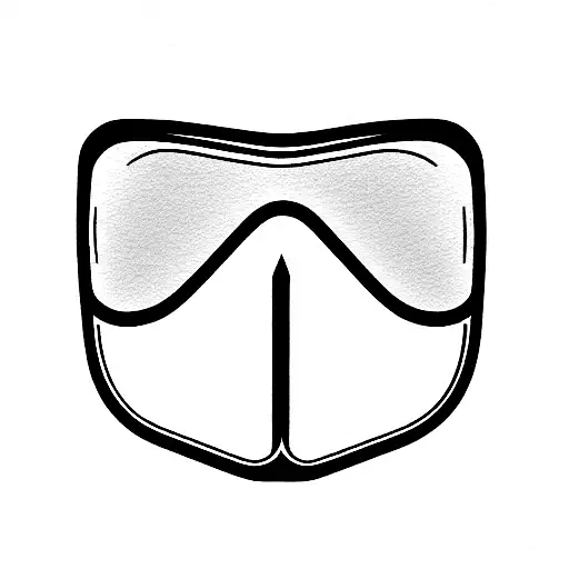 Snorkel Goggle In Fine Line Minimalist