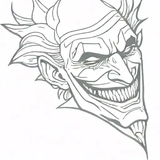 Simple Joker Tattoo Design