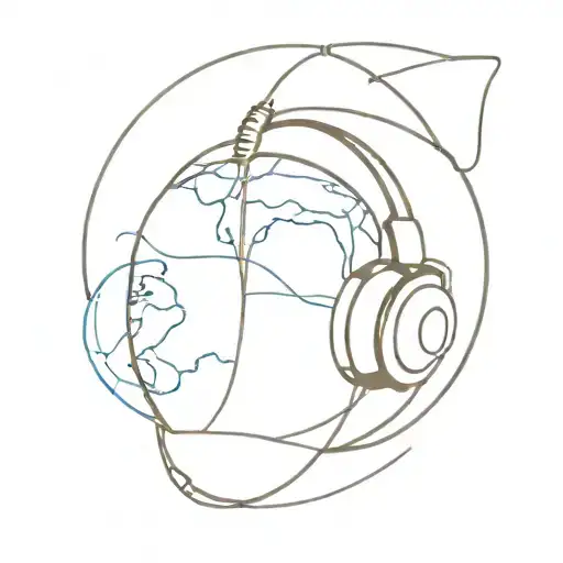 Headphones The Globe Symbolizing Healing Pain