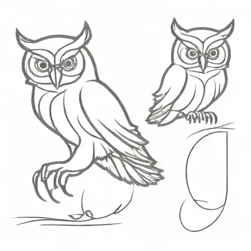 Owl Dancing Silhouette Made