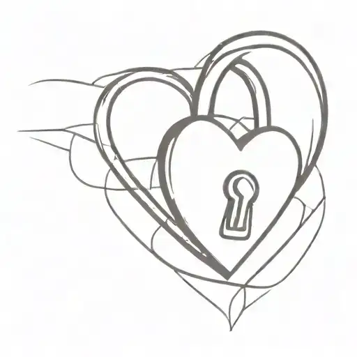 Broken Heart Shaped Lock