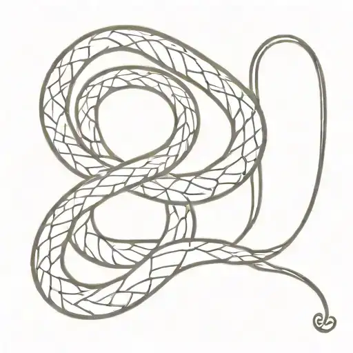Infinity Snake Coiled Snake Eating