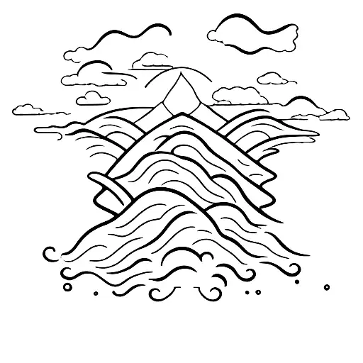 An Abstract Representation Of The Sea Surrounding Vesuvio