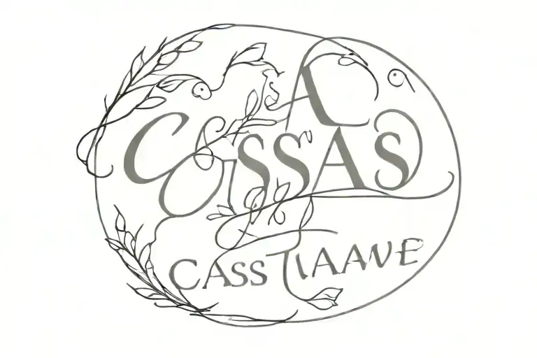 Casas Last Name Lettering In Forearm