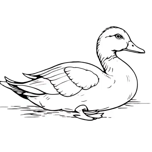 Black And White Duck Memorial