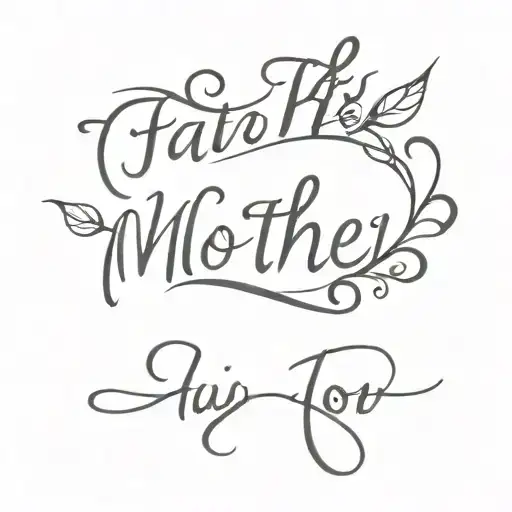 Father And Mother Cursive Writing
