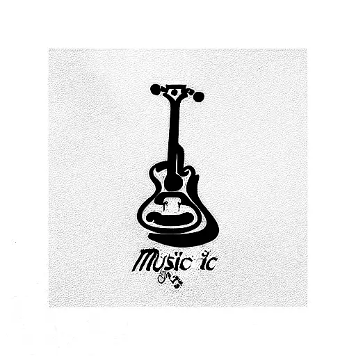 Music Vinyl With Decoration Guitar