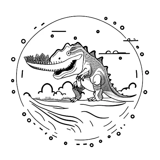 Childish Dinosaur Smoking Weed