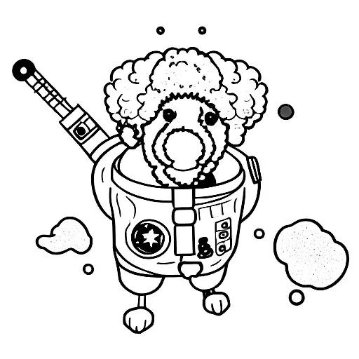 Poodle Mix Fog In A Space Suit