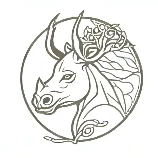 Heimdall Logo Yggdrasil And A Baby Rhino Head