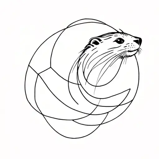 Otter Abstract And Geometric Design