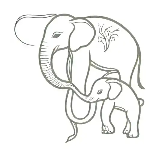 Otter And Elephant Playing