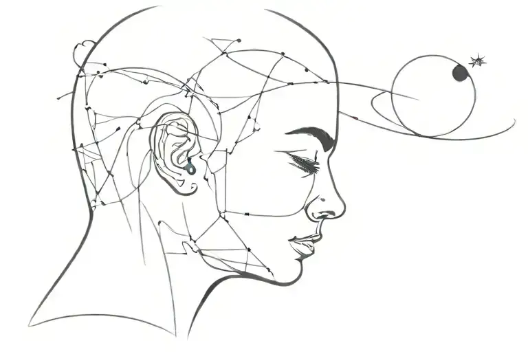 Head With Space Themed