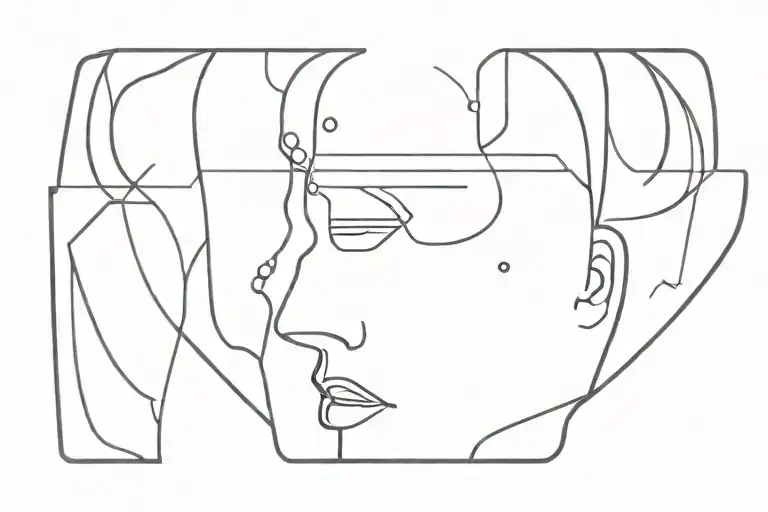 Head With Space Surrounded