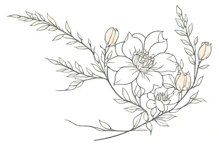 Family Birth Flower Bouquet