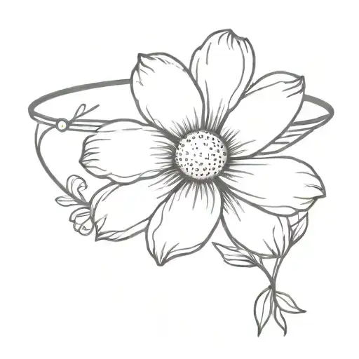 Daisy Cosmos Flower Bracelet