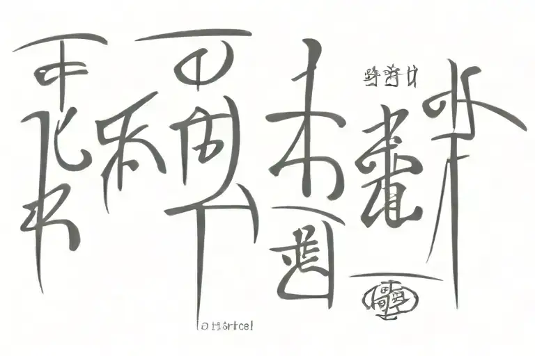English In Korean Calligraphy Brush