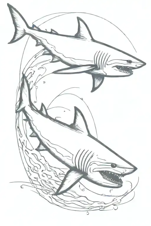 The White Shark Eats The Word Pain