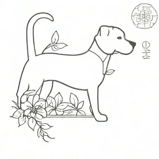 Dog And Add Some Flowers