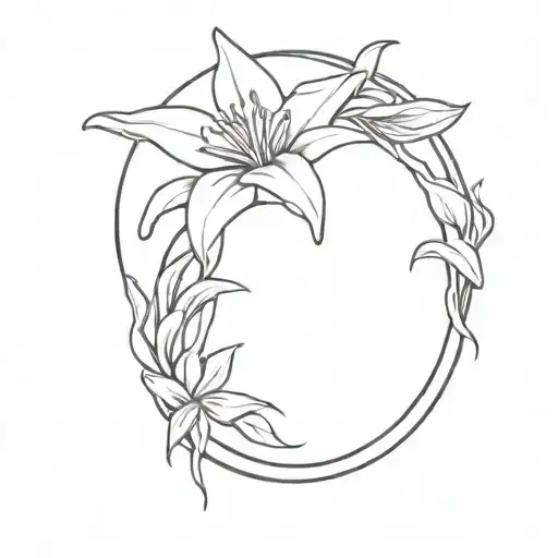 Tattoo Based On The Ring Of The Lily Of The Brick