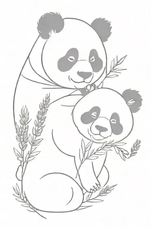 Panda And Lavender