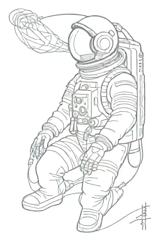 Astronaut Listening To Music