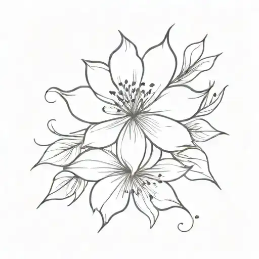 Floral Fineline Knee