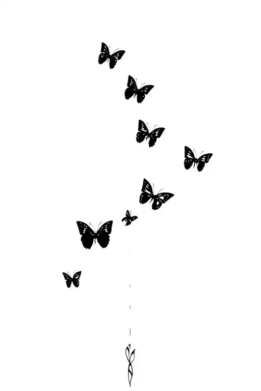 Butterflies Flying