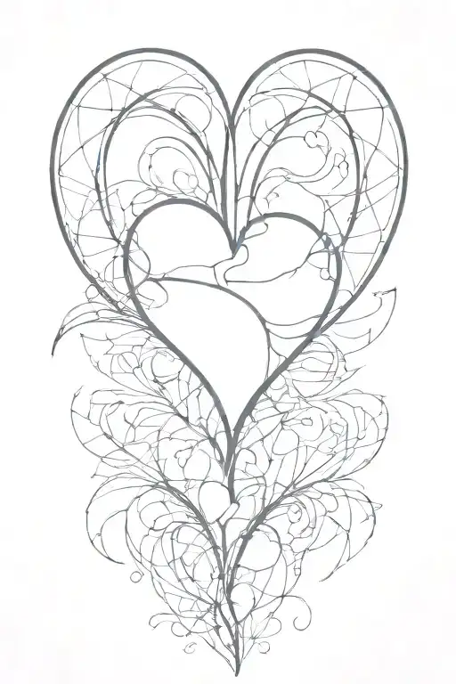 Broken Heart With Lettering