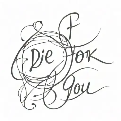 Die For You In Script Font