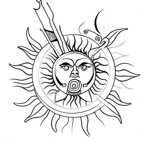 Sword With Sun And Wine