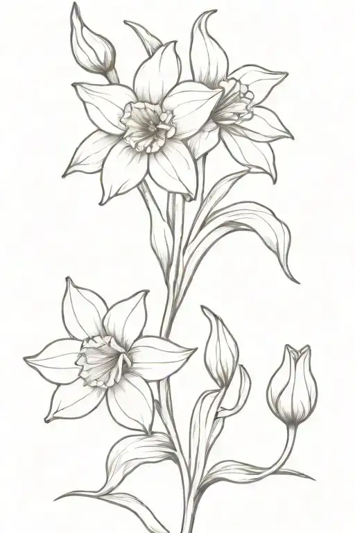 Daffodil Vine Thin Long