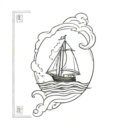 Scooping Water Out Of A Sinking Ship Sailing Through Stormy Seas