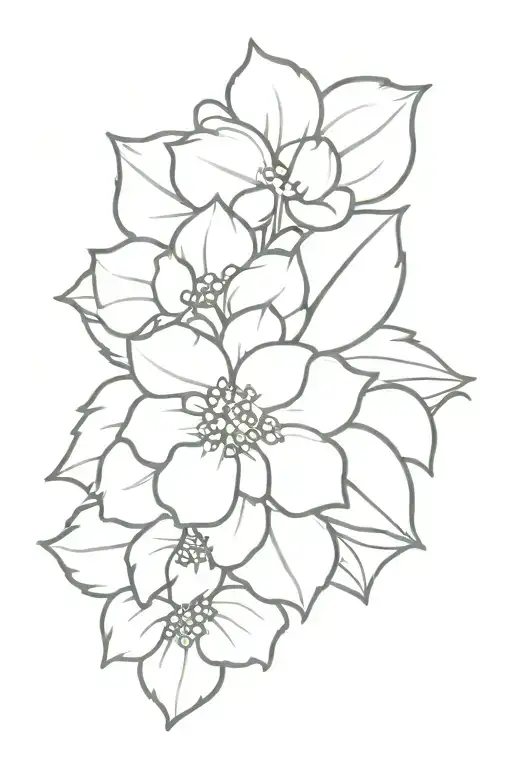 Hydrangeas With Paw Print