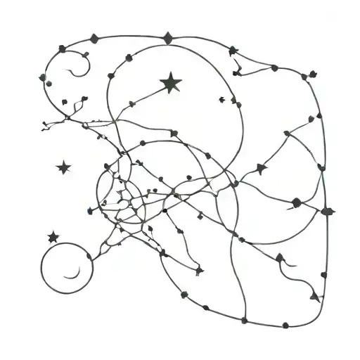 Astro Constellation Of Pisces And Leo Zodiac Sign Intertwined
