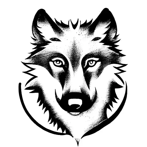 Wolf And 'Number 3' Tattoo