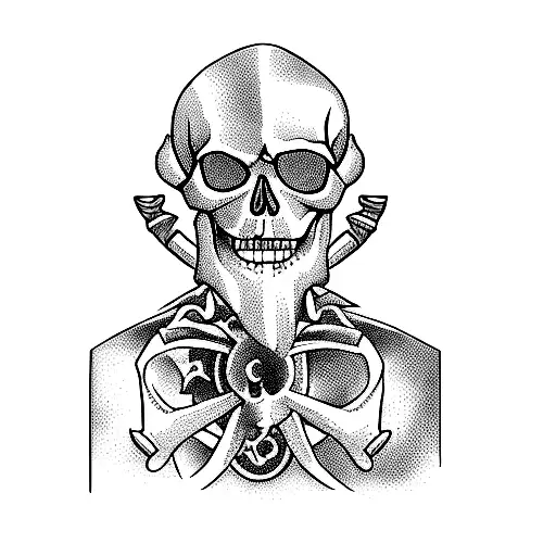 A Man With A Skull And Crossbones