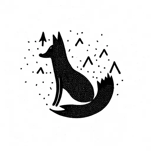Swimming Fox In The Universe