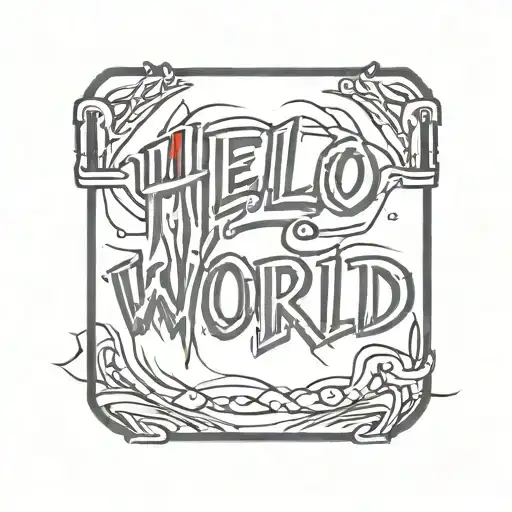 Hello World Text Modern