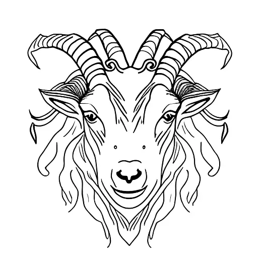 Goat Red Black White