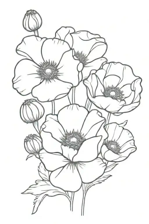 Poppy And Daisy Flower Bouquet