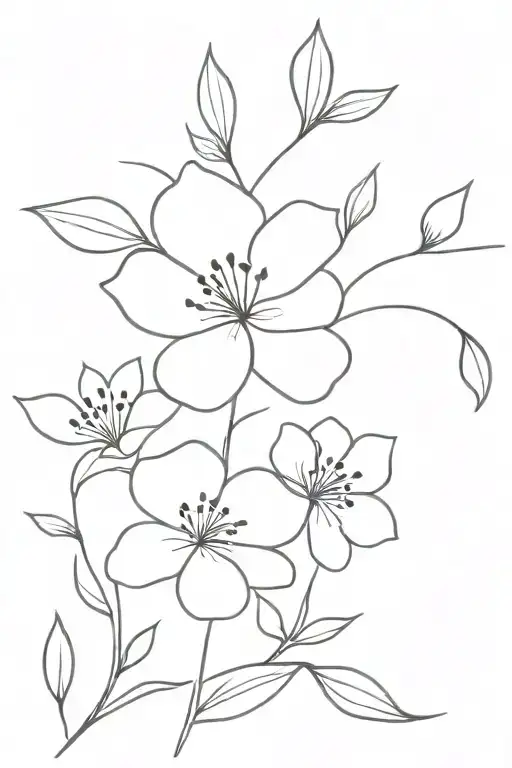 Flowers Black And White