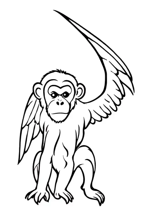 A Monkey With Wing